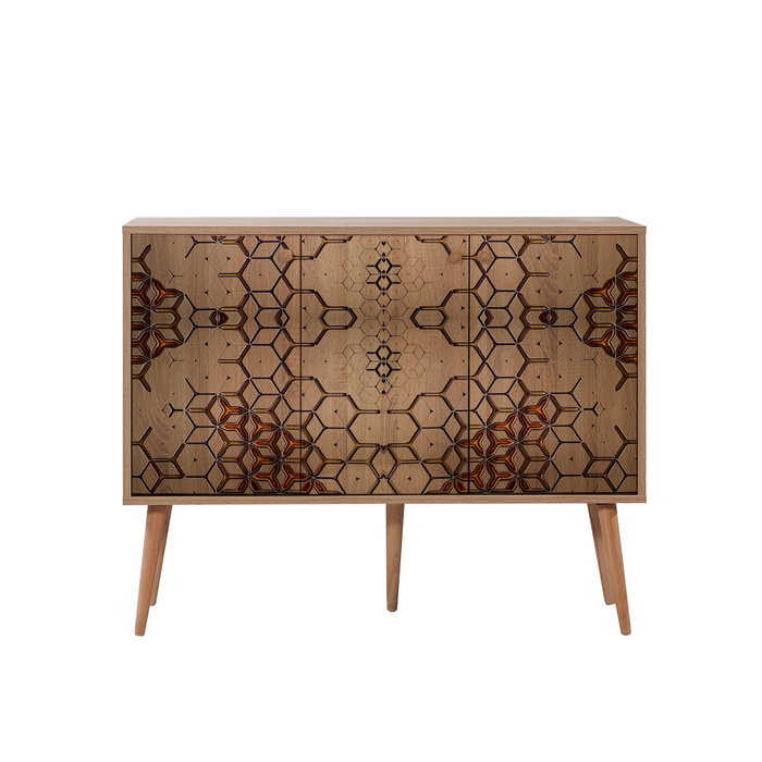 Hanah Home Mega-720 Consola Roble Sonoma Tablero Partículas Melaminado 120x90x36cm